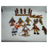 Hand-Painted Wood Folk Art Toy Set