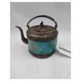 Metal & Hardstone Cylindrical Teapot