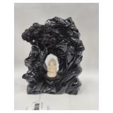 Carved Buddha in Rocky Grotto Figure