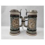 Pair Avon Ceramarte Steins, Hunt/Fish