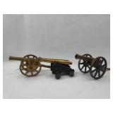 Set Brass & Cast Iron Mini Cannons