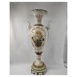 Italian Renaissance Majolica Urn & Base