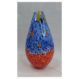 Confetti Art Glass Teardrop Vase