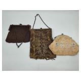 Trio of Beaded & Mesh Evening Bags