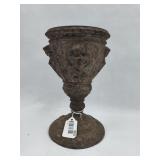 Cast Metal Urn w/ Cherub Reliefs