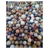 Clay Marbles w/ Necco Glass Jar