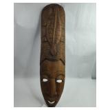 Carved Wood Mask w/ Crocodile
