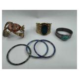 Artisan Mixed Metal & Cloisonne Cuffs