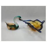 Two Murano Art Glass Tableware Pieces