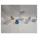Set Glass Animal Figurines