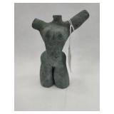 Female Torso Sculpture, Patinated Stone