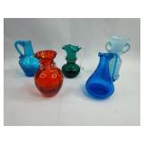 Mid-C. Hand-Blown Glass Pitchers &