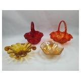 Set American Pressed & Art Glass Bowls