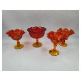 Fenton Amberina Glass Bowls & Compotes