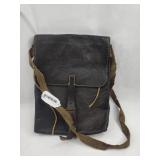 Black Leather Utility Bag w/ Strap