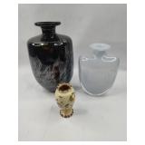 Set of 3 Haeger & Art Glass Vases