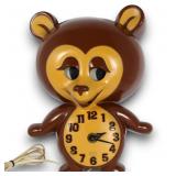 Spartus Bear Cub Novelty Wall Clock