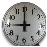 Standard Silver Wall Clock Black #'s Lanshire Move