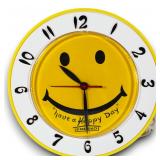 Lux Time 7in EMDEKO Yellow Smiley Clock