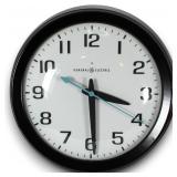 General Electric #2008A Black Wall Clock Blue Hand