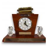 Brass Bowling Trophy Date Clock Paul Younkin 1970