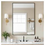 Modern Black Framed Rectangular Wall Mirror ï¿½ 24ï¿½