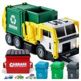 JOYIN Large Friction Powered Garbage Truck Toy Set