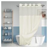 River Dream No Hook Shower Curtain with Snap-in Li