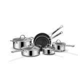 SNOWCLAD Pots and Pans Set Non Stick | Stainless S