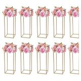 RYIRSHOH 10 Pcs 23.6inch Wedding Flower Stand, Gol