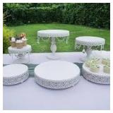 6pcs cream stand set metal cupcake holder dessert