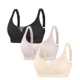 3-Pack Wireless Womens Bras No Underwire Push Up P