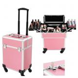 Rolling Makeup Train Cosmetology Nail Case Cart Ca