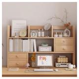 HPIRFYE Wooden Office Storage Rack,Open Desktop St