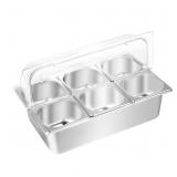 6 Pan Ice Food Serving Display Container, 9.2Qt St