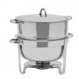 14.2Qt Round Stainless Steel Warmer Soup Pot Silve