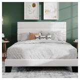 SHA CERLIN Queen Platform Bed Frame with Upholster
