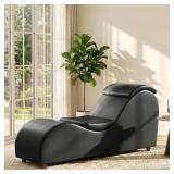 ijuicy Faux Leather Ergonomic Lounge Chaise for Of