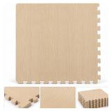 Sorbus Interlocking Wood Grain Foam Floor Tiles (3