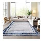 Garvee Modern Mottled Bordered Area Rug - 9'x12' -