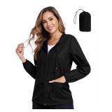 JTANIB Packable Rain Jacket Women Waterproof Light