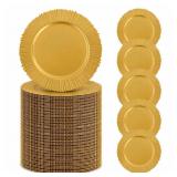 Kreiaoer 100 Pcs Charger Plates Bulk 13 Inch Plast