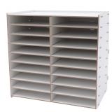 Wood File Organizer Desktop, 18 Slots Document Let