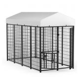 LOVMOR 8' x 4' Outdoor Dog Kennel with Roof for La
