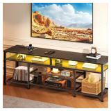 Furologee 63 Inch TV Stand with Power Outlets & LE