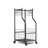 Golf Bag Stand with Rolling Wheels, Club Storage R