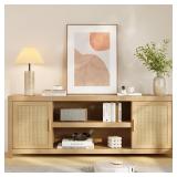 Garvee Rattan TV Stand 66 in Boho Entertainment Ce