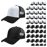 48 Pack Blank Trucker Hats Bulk Sublimation Cap DI