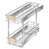 LOVMOR 2 Tier Pull Out Cabinet Organizer 7ï¿½' W x 2