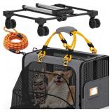 PAWZIDEA Expandable Large Pet Carrier with Wheels,
